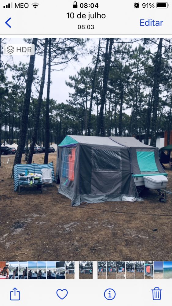 Atrelado tenda de campismo