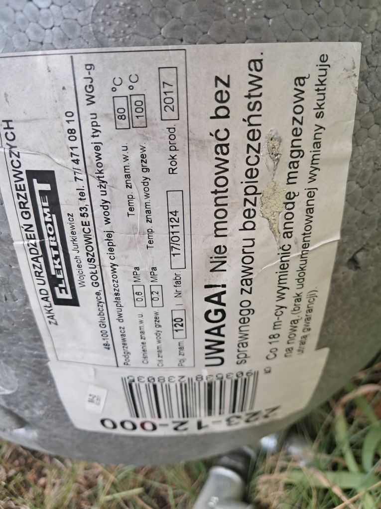 Bojler 120 lw pełni sprawny