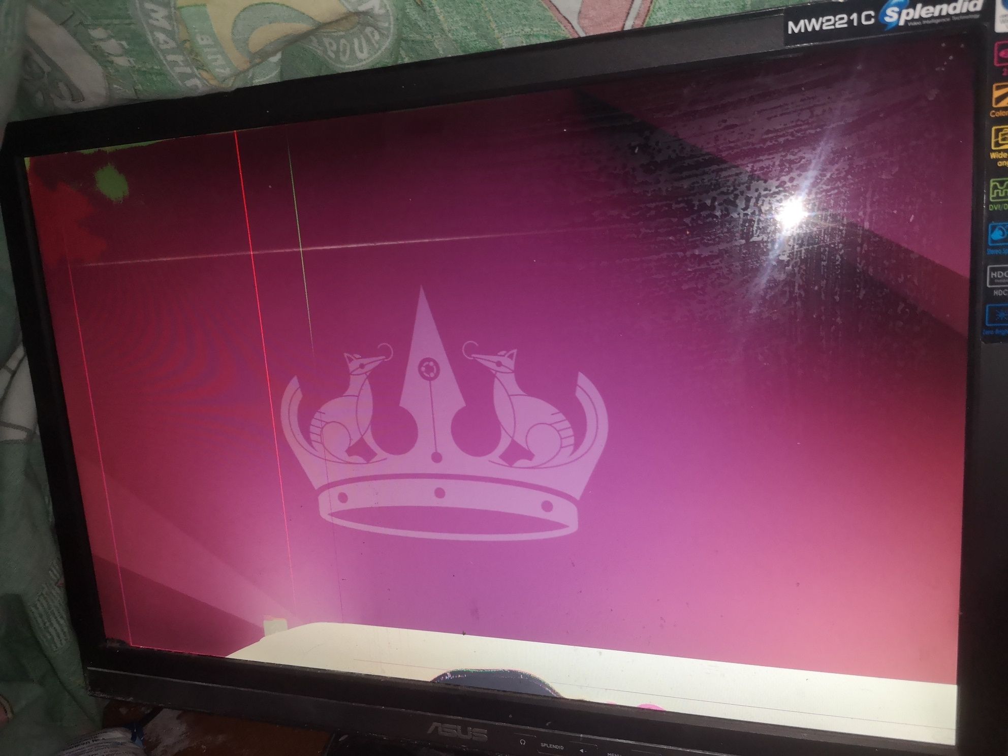 Монитор Asus mw221c с битой матрицей