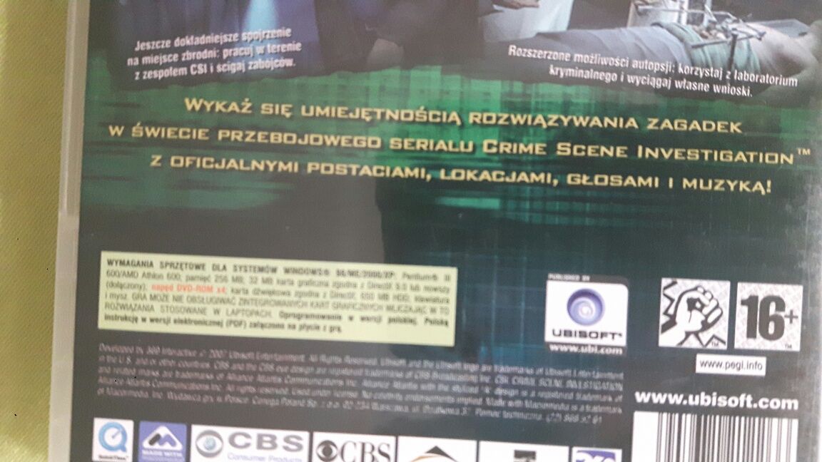 Gra PC CSI: Kryminalne zagadki wersja językowa PL komputer używana