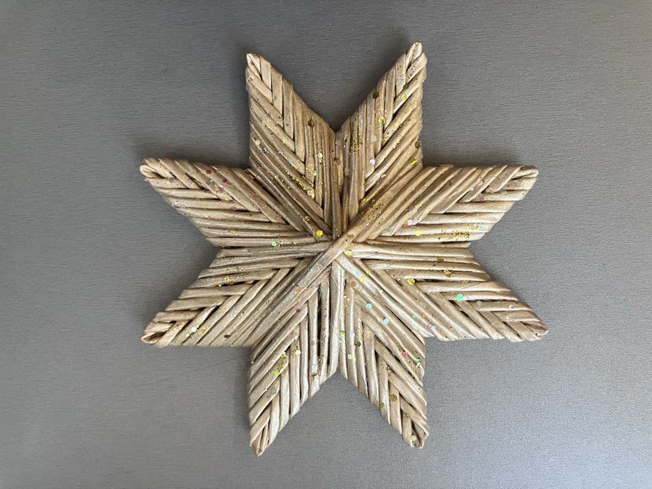 Різдвяна восьмикутна зірка верхівка на ялинку