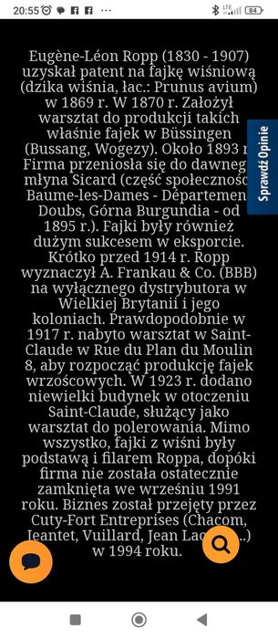 Fajka- antyk Ropp The Luxe France - 32 cm