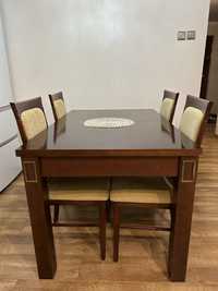 Stół + 6 krzeseł drewno-buk