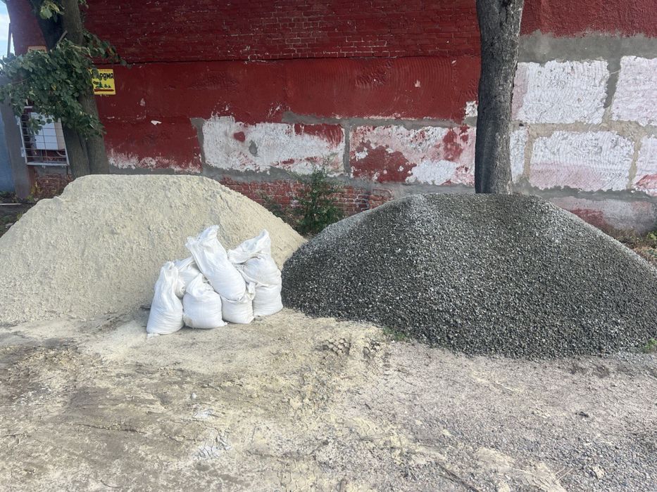 Пісок будівельний білий карьерний, різак