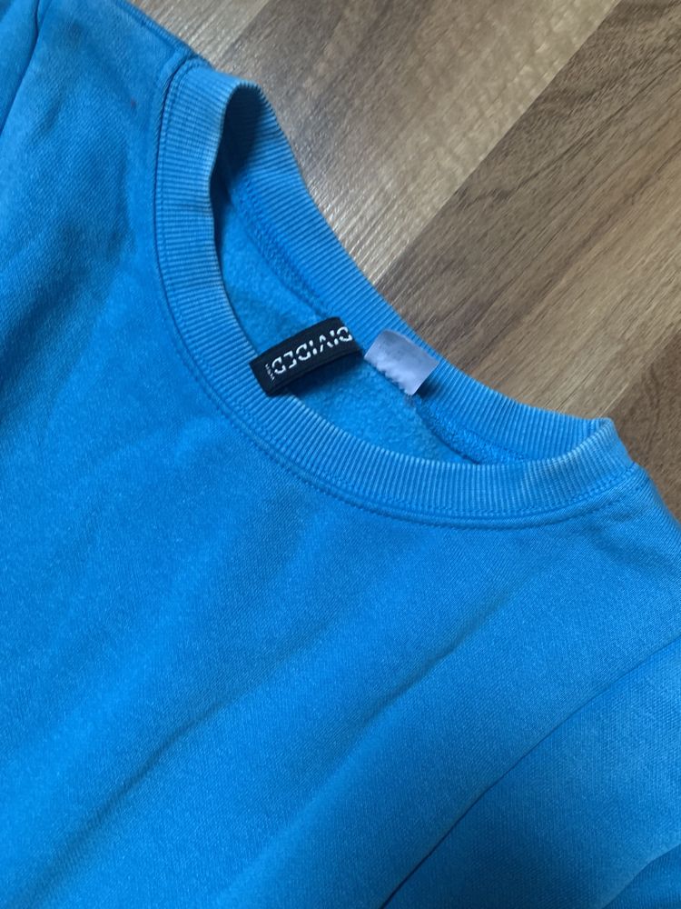 Błękitna sukienka h&m divided niebieska dresowa