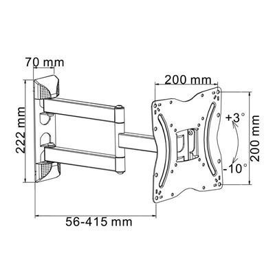 Uchwyt Ścienny Tv 13-42" Vesa 30Kg Cabletech