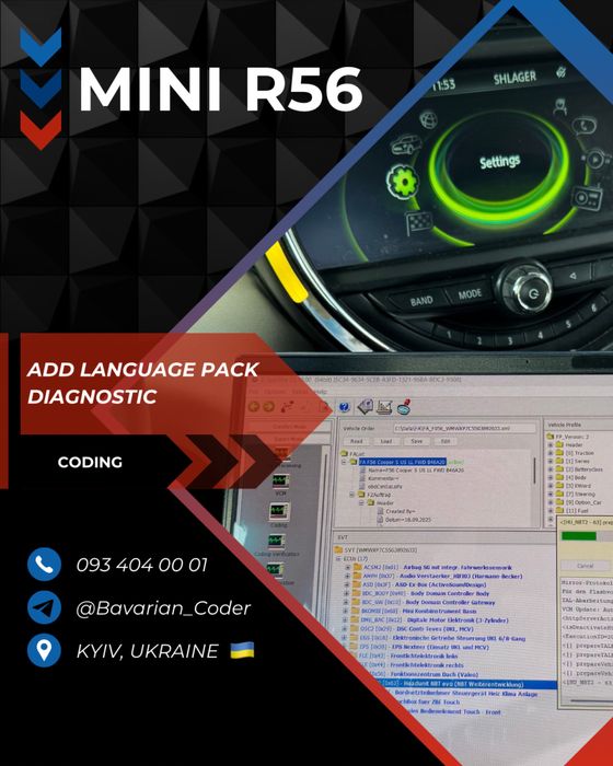 BMW / MINI автоэлектрик – выезд, кодировка, дооснащение (E F G series)