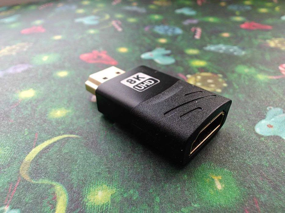 Переходник угол бок прямой HDMI 2.1 Display Port 1.4 8K 60 Hz