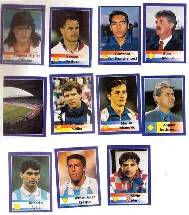 Lote de 27 cromos de futebol mundial 1998 EDITORA J.R.S.