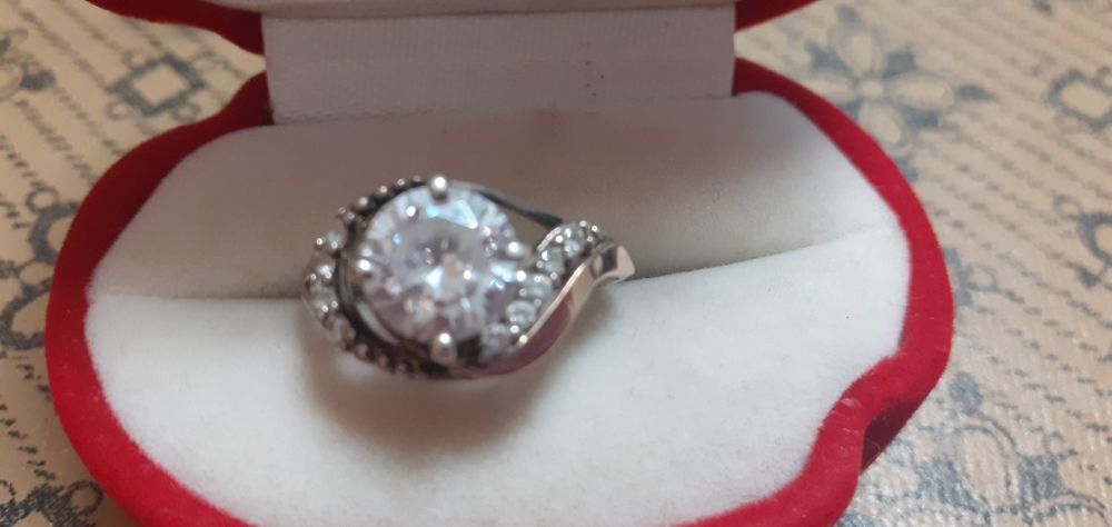 Серебряное кольцо  серьги сережки  925 проба