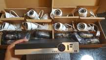 KIT 8 cameras 1080p HD 8 cabos de 20m ver no telemovel net android ios