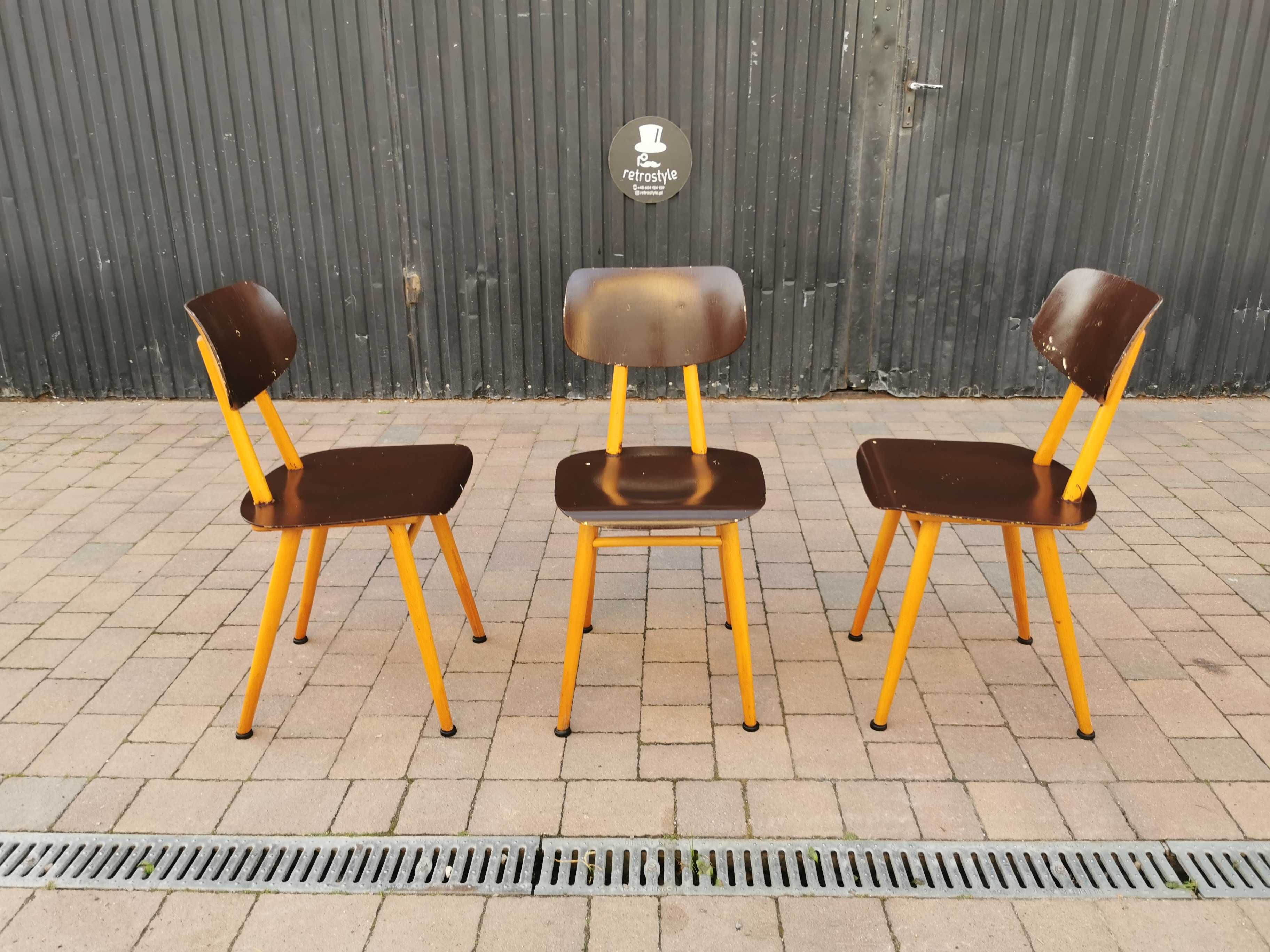Krzesła TON (Thonet), Czechosłowacja '60, PRL design, Vintage, Retro