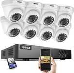 Sistema Vigilância Cabo * 8 Câmaras DOME 3MP * Controlo Remoto * APP