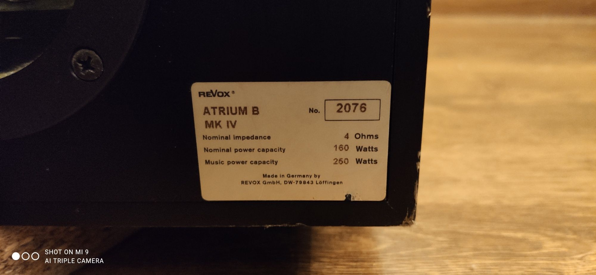 Revox kolumny Mk lV Atrium B , Zamiana