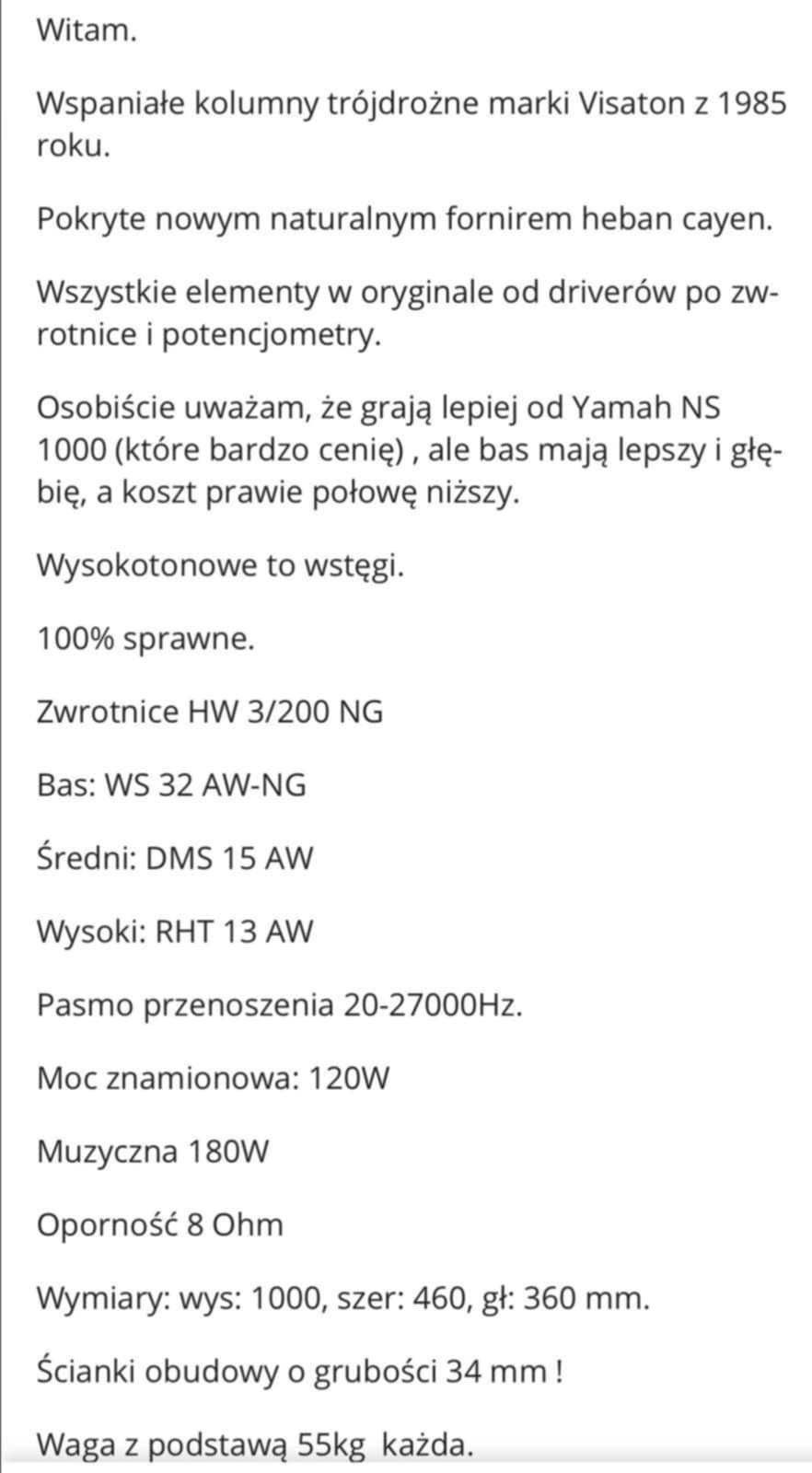 Kolumny marki Visaton