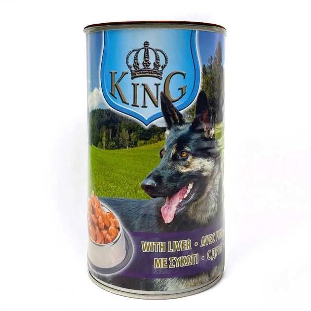 Консерва для дорослих собак KING DOG 415 г печінка