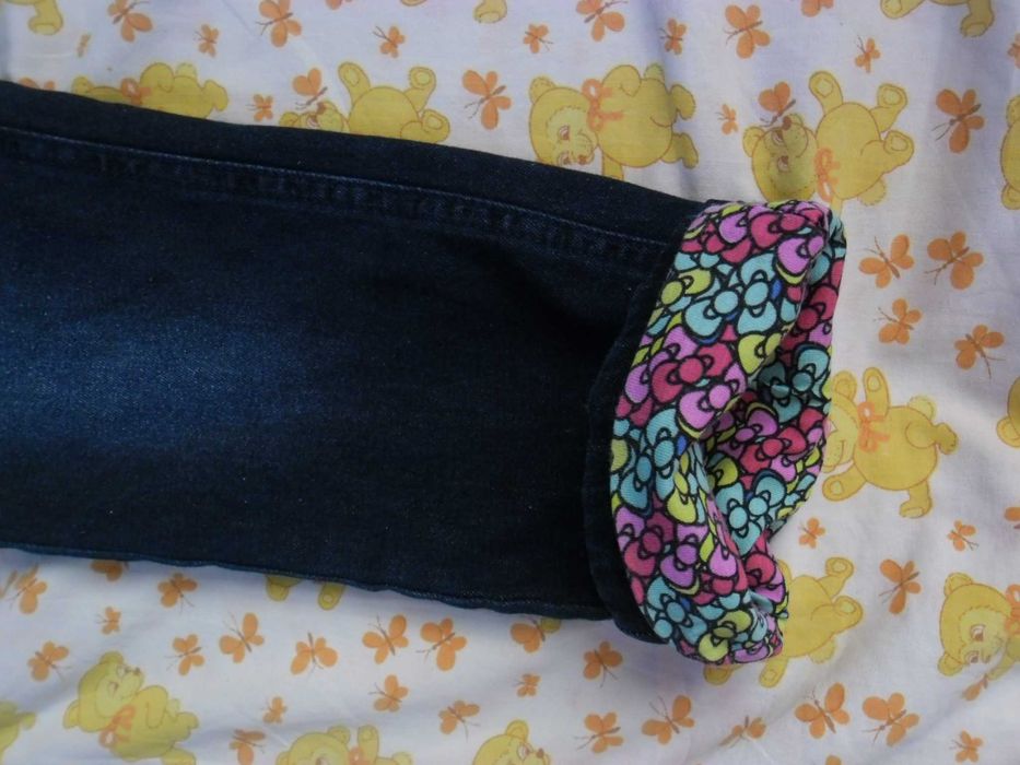 spodnie 122 / 128 podszyte/ ocieplone materiałem jak nowe, regulacja