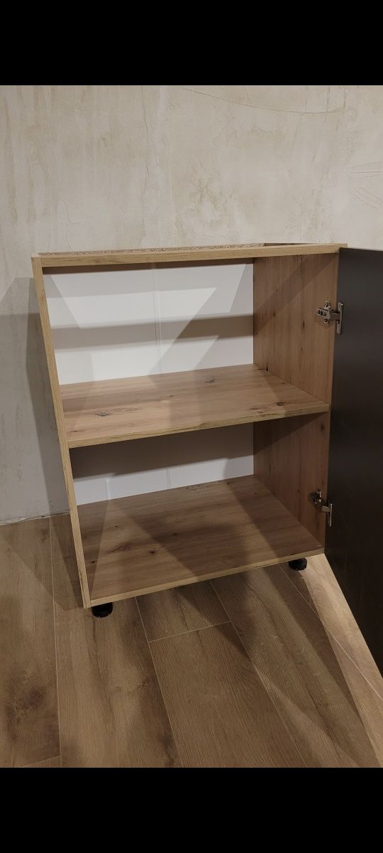 Szafka pod blat Zestaw Vinto antracyt Leroy dąb artisan 60