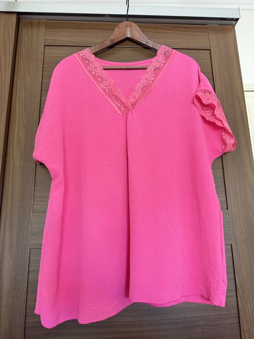 Blusa rosa com renda XL