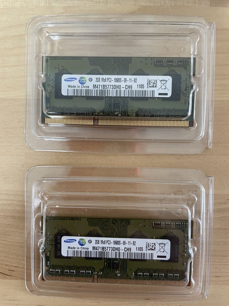 Memória RAM 2GB + 2GB Mac PC3-10600