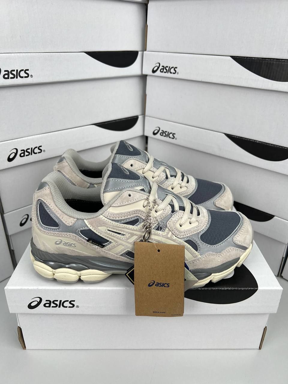 GORE-TEX Кроссовки мужские асиксы (41-45) красовки бежевые на гортексе