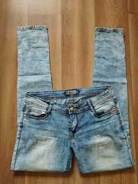 Jeansy rurki skinny marmurkowe 42 wiosna lato