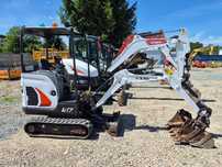 Bobcat Minikoparka gąsienicowa E17 E19 JCB 8026 CAT TAKUCHI YANMAR KUBOTA  250Mtg 2019r komplet łyżek, szybkozłącze JCB Kubota Minikoparka