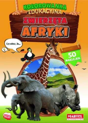 Zwierzęta Afryki z naklejkami. Kolorowanka edu. - Hubert Włodarczyk