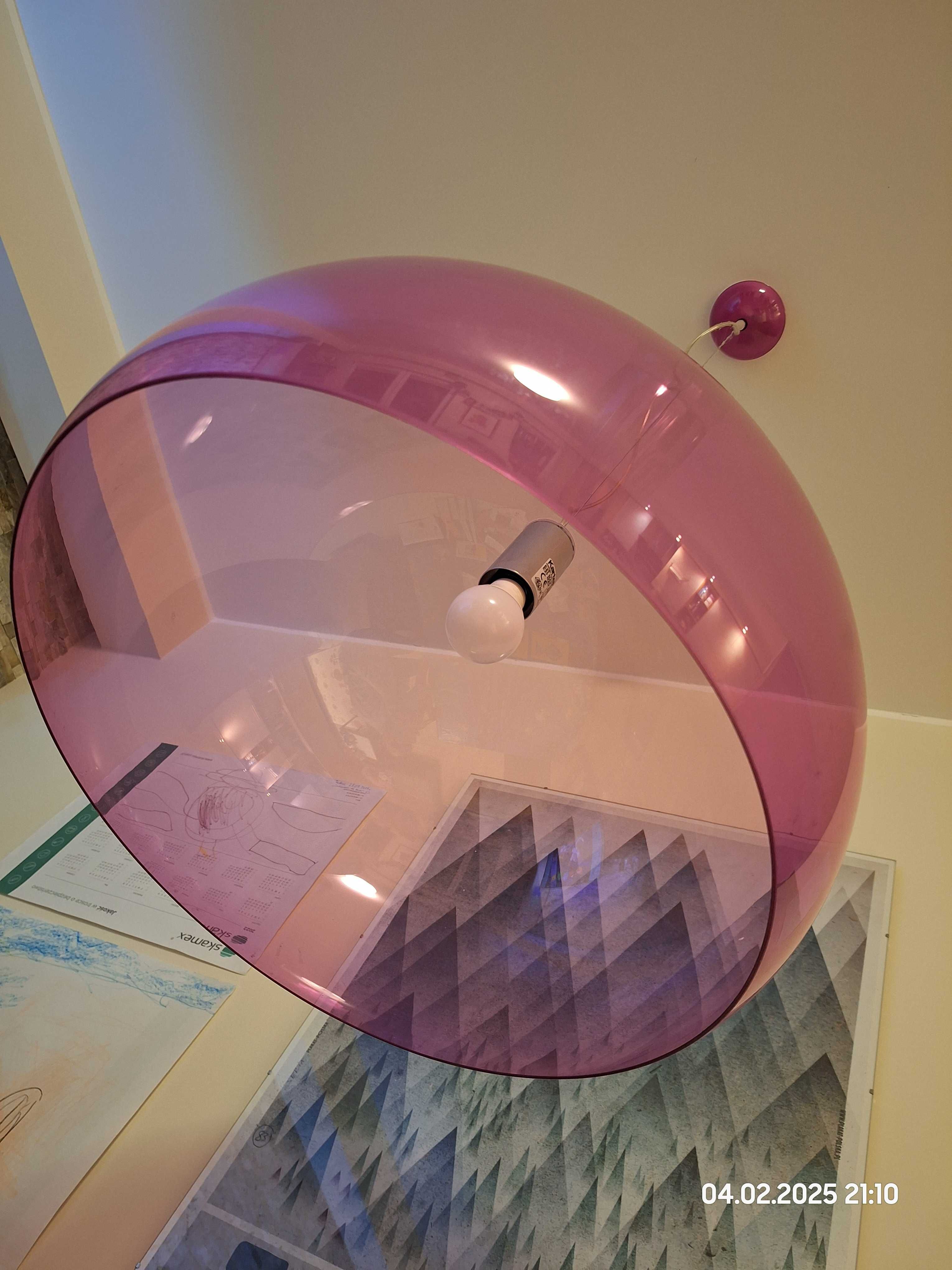 Żyrandol Kartell FL/Y lampa wisząca sufitowa fioletowa