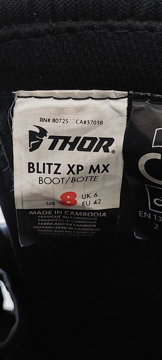 Buty THOR BLITZ XP MX, cross quad ATV UTV, rozm. 42, 8, 6.