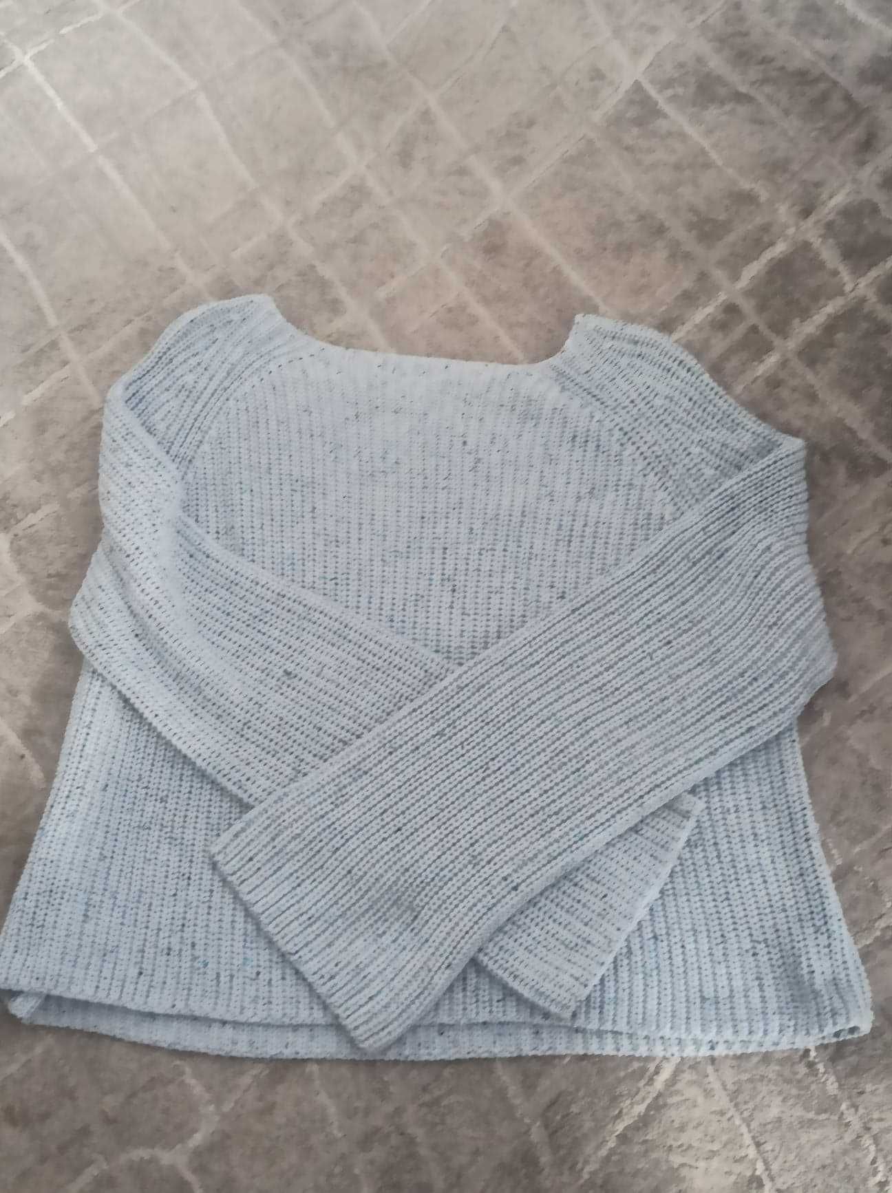 Błękitny sweter H&M rozmiar S