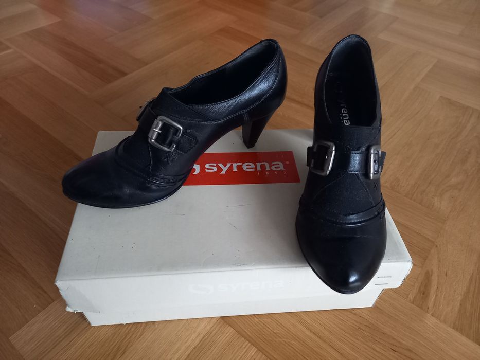 Buty skóra naturalna, 37, SYRENA, klamra