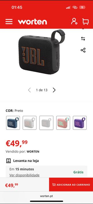 Coluna JBL GO 4 bluetooth NOVA original