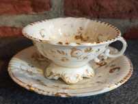 Porcelana Śląska Filiżanka do herbaty  DUO Złocenia