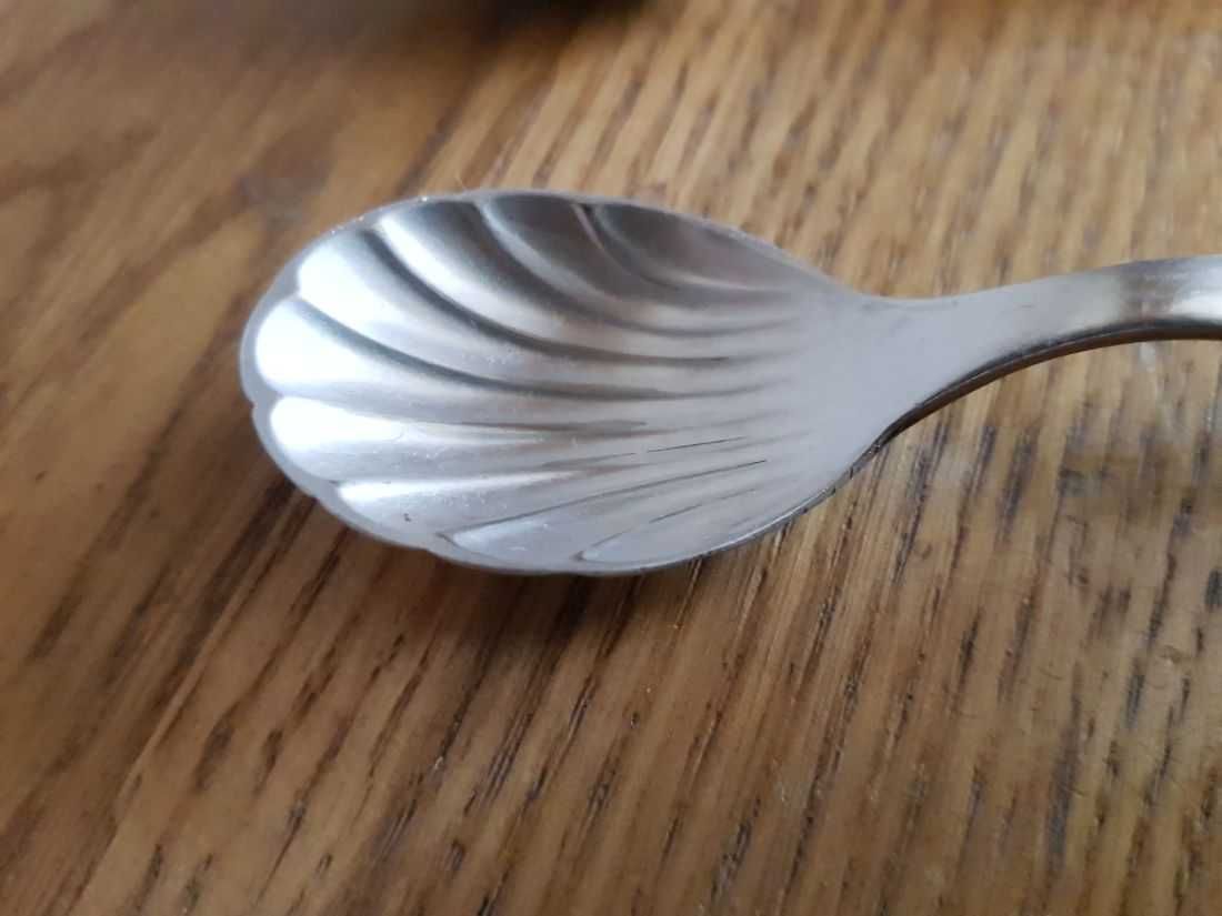 srebrna posrebrzana łyżeczka do herbaty kawy cukru antyk lata 70
