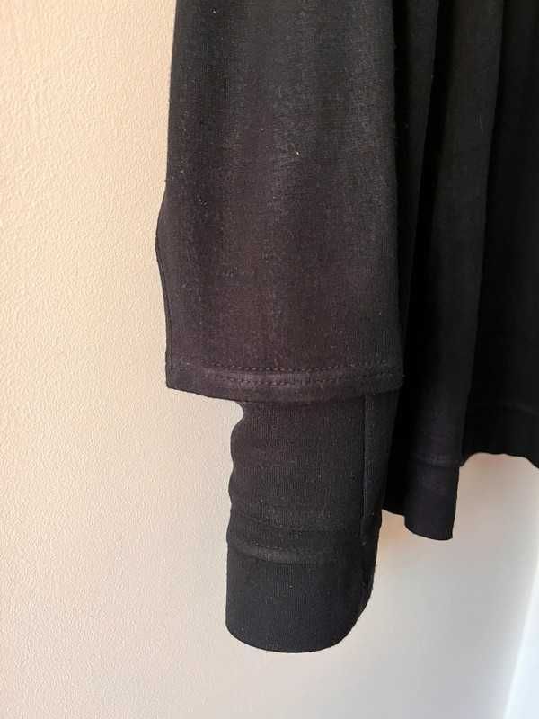Czarny długi kardigan sweter damski z wiskozy XXXL 46