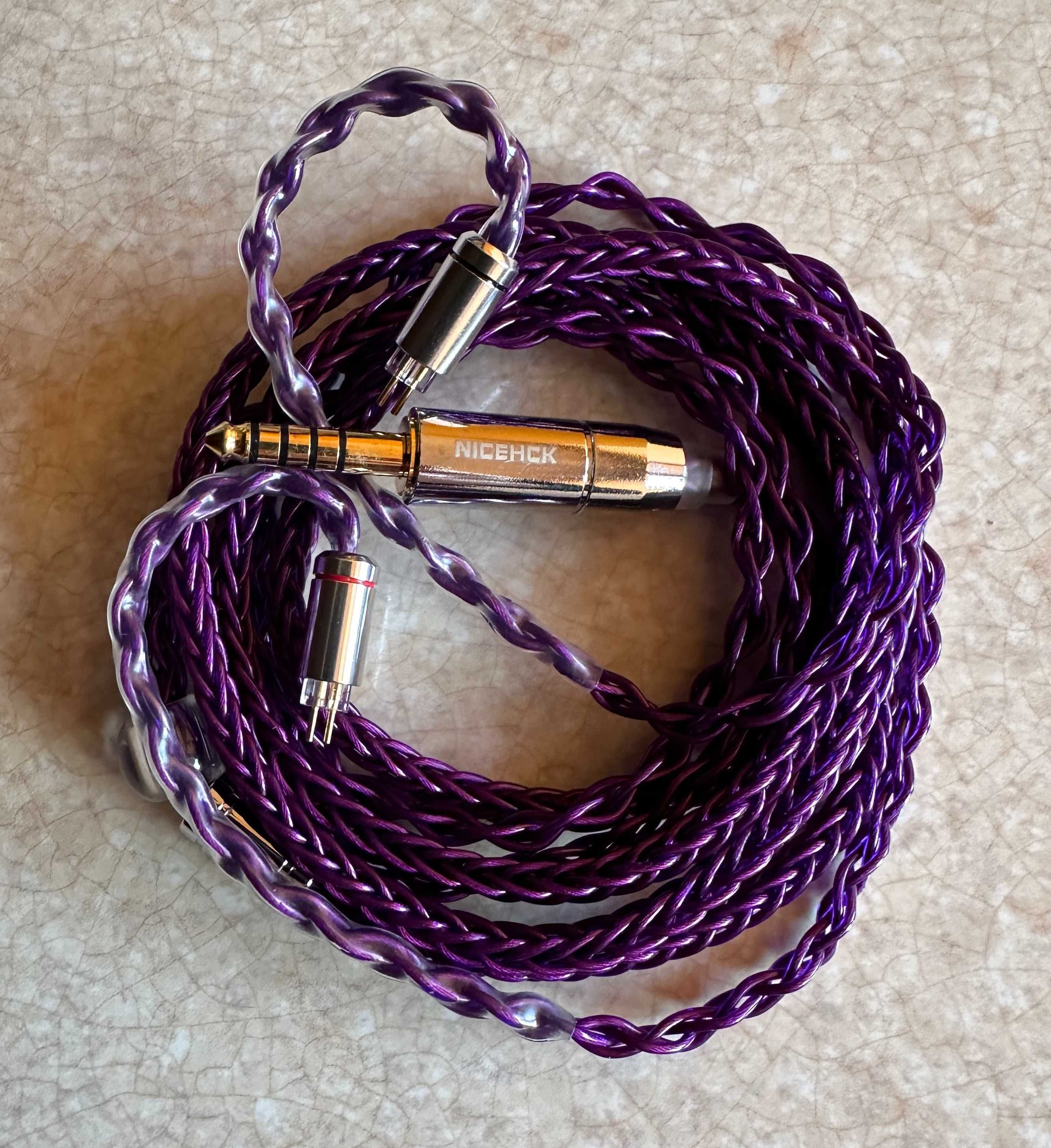 Кабель для навушників NiceHCK PurpleSE  4.4mm 0.78mm 2Pin