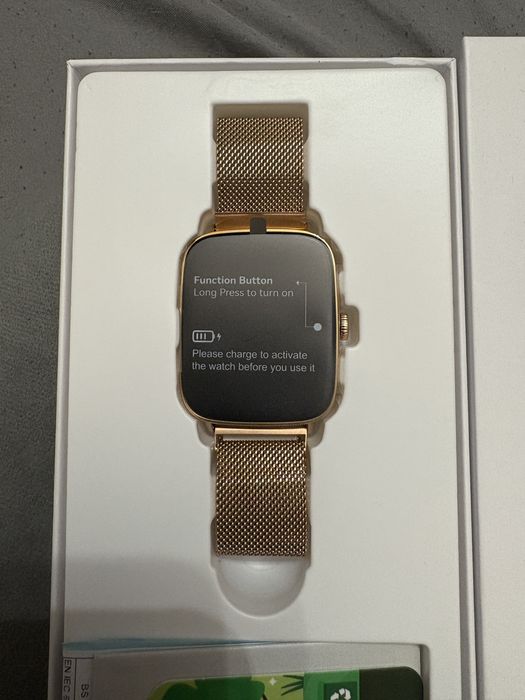 Smartwatch damski elegancki metalowa bransoletka bluetooth