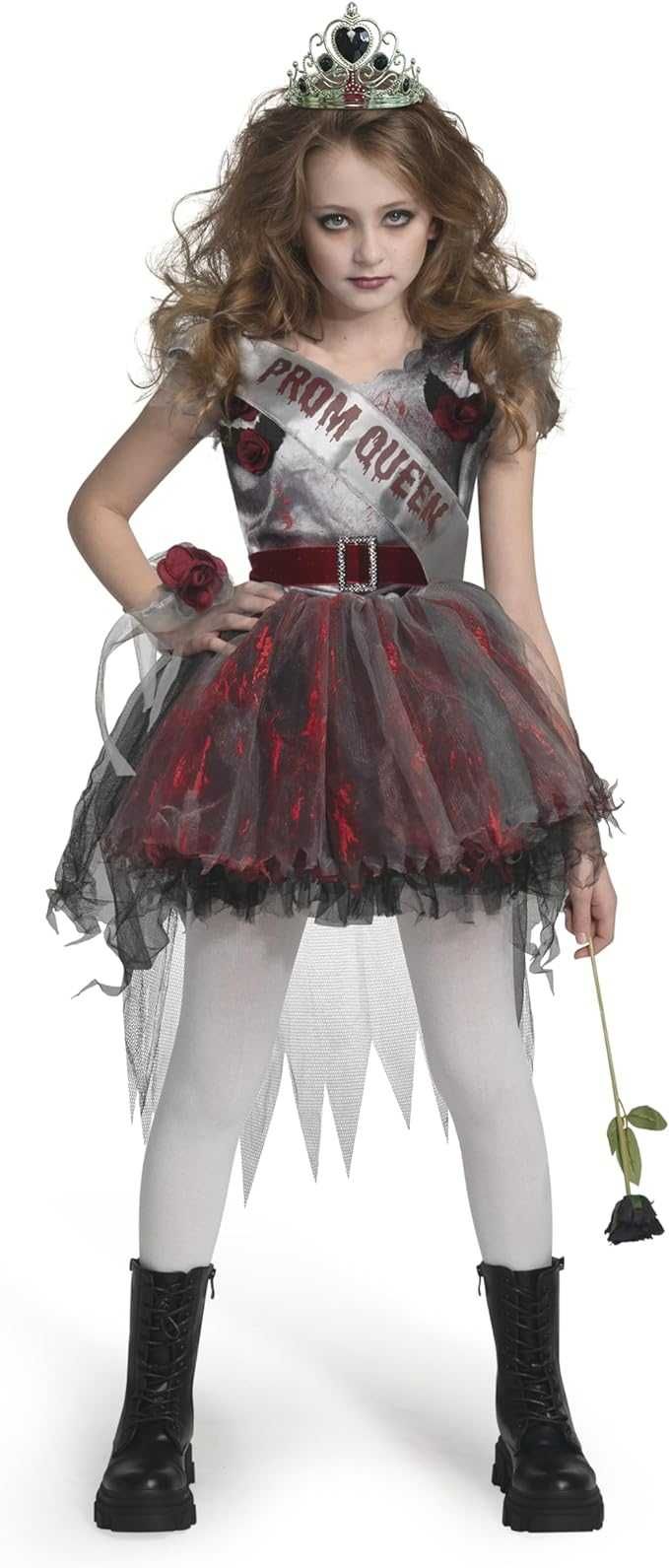 Strój ZOMBI królowa balu kostium Halloween 8-10 lat K57