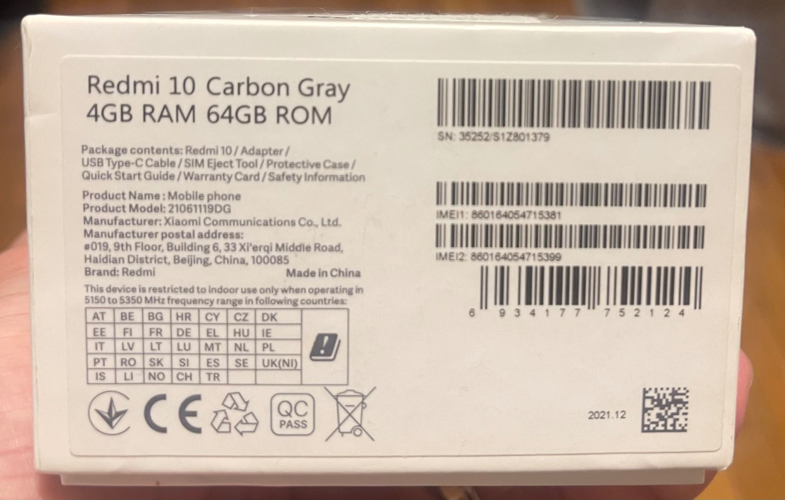 Vendo REDMI 10 - Carbon Gray - 4GB RAM - 64GB ROM