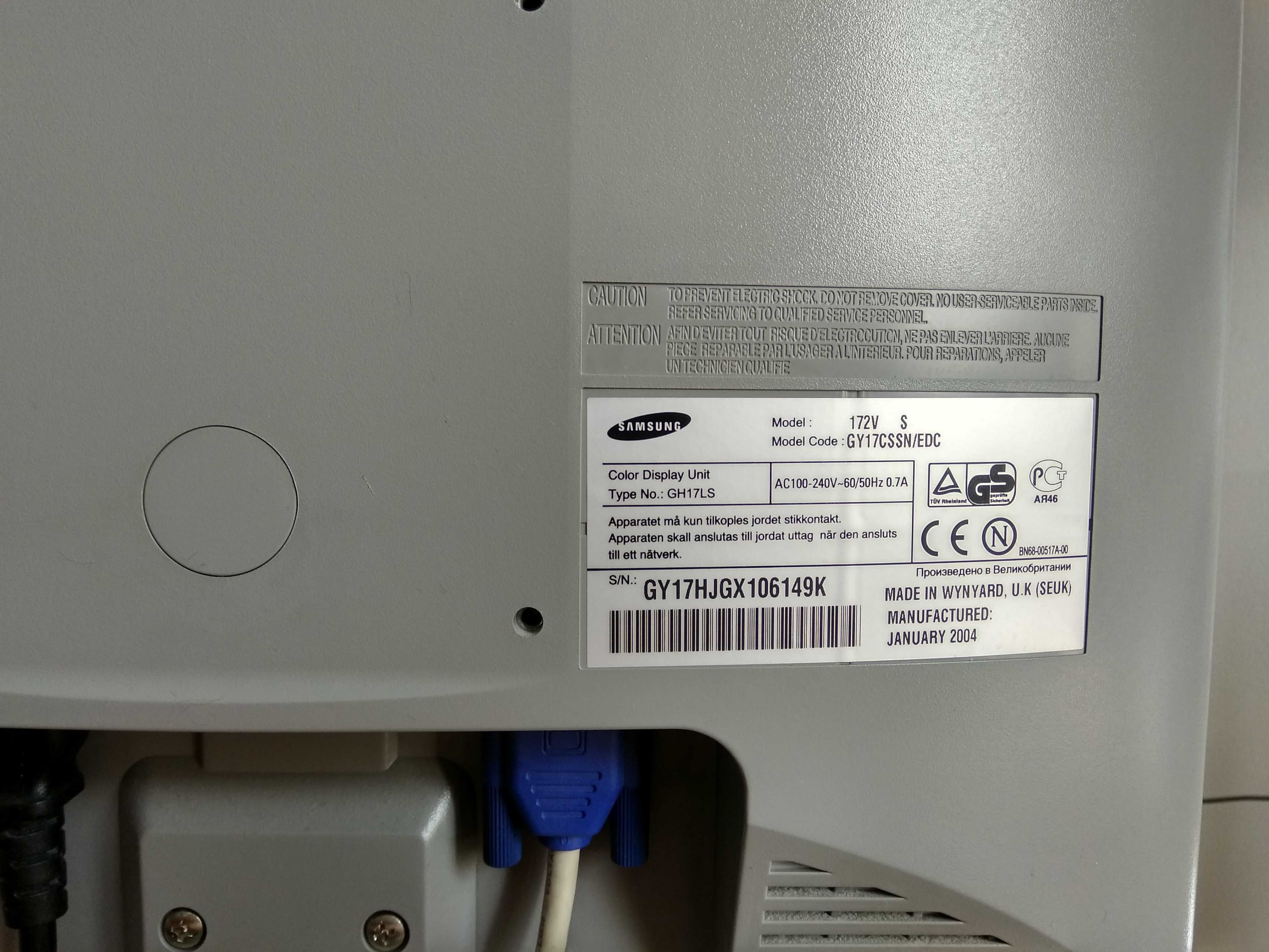 Samsung syncmaster 172V