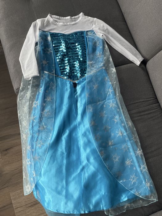 Sukienka elsy na bal karnawalowy, bal przebierancow, 3-5 lat
