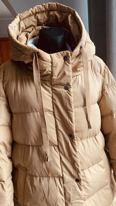 Długa kurtka pikowana płaszcz