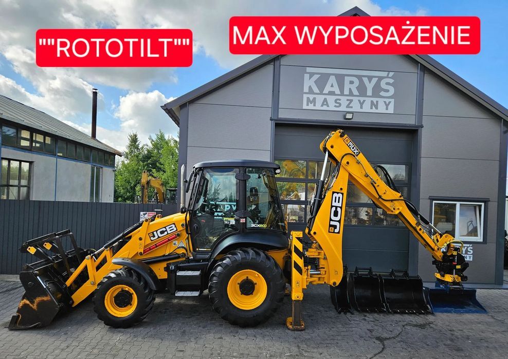 JCB KOPARKO-ŁADOWARKA JCB 3CX 3 CX 4CX CONTRACTOR 2018R. JOYSTICK ROTOTILT  309.900 ZŁ NETTO Joystick, Klima, Contractor, 3 tys mtg,  ROTOTILT !!!