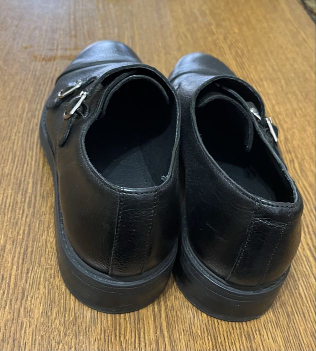 Туфлі-монки шкіряні чорні Selected/Homme