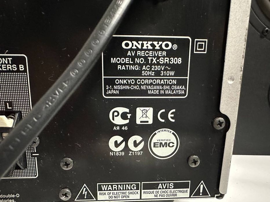 5.1 Amplituner Onkyo TX-SR 308, HDMI, 3 D, 100 watt