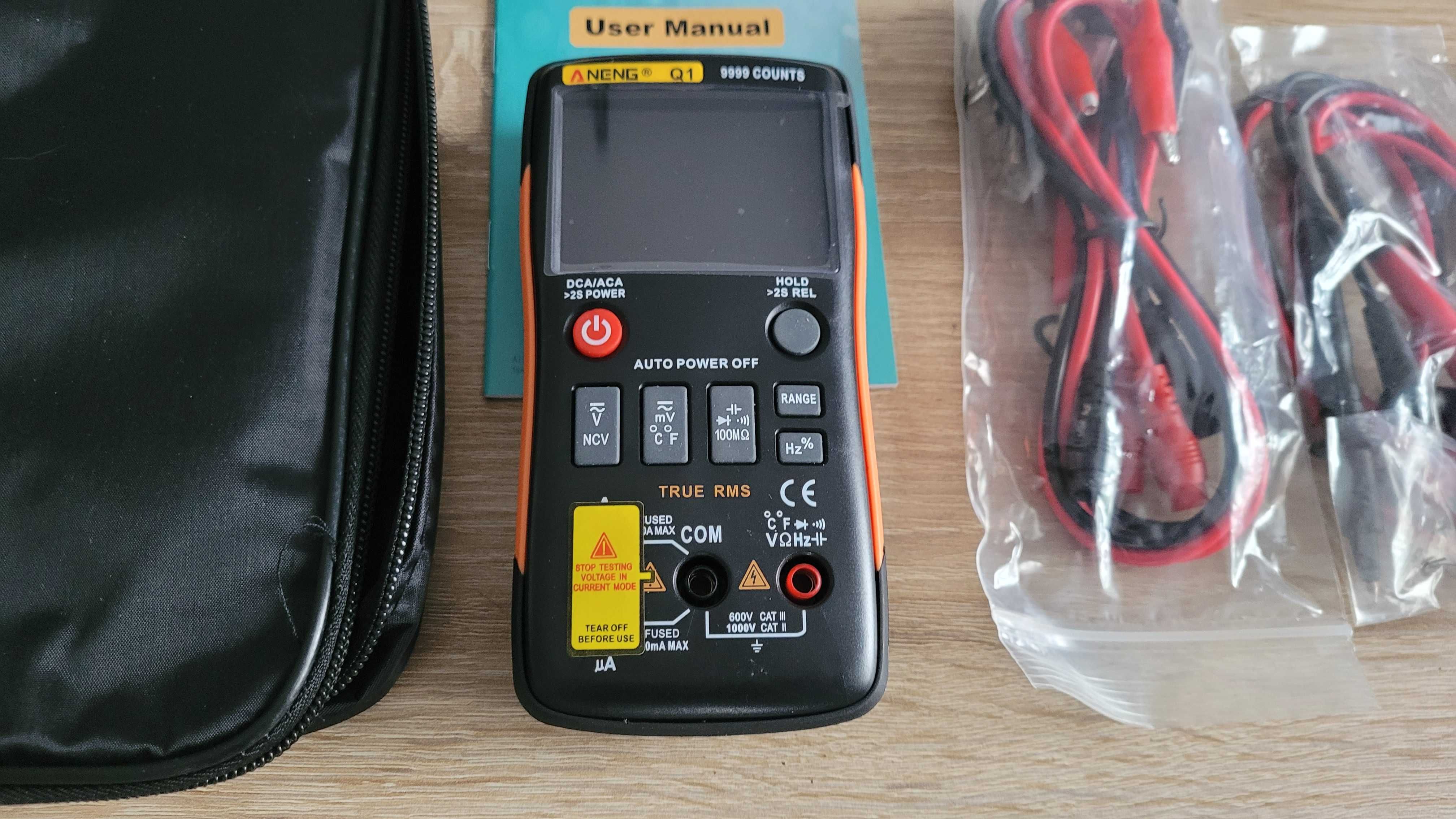 Cyfrowy Multimetr ANENG Q1 automatyczny True RMS pokrowiec NOWY