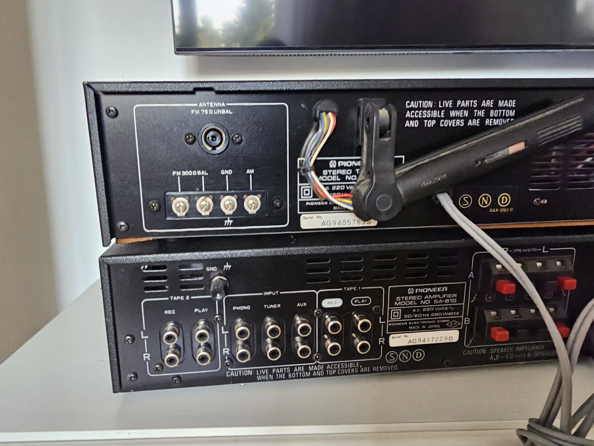 Wzmacniacz Pioneer SA-610 + Tuner TX-710 vintage Blue Line