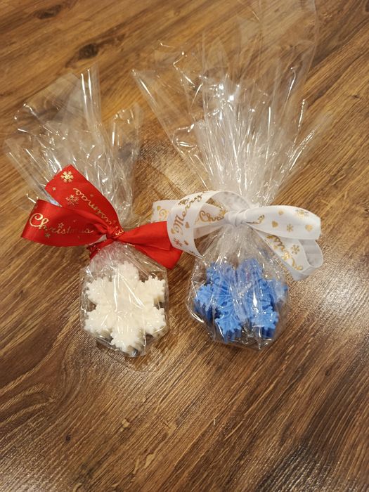 Prezent świeca sojowa śniezynka - prezent, podziękowanie, upominek