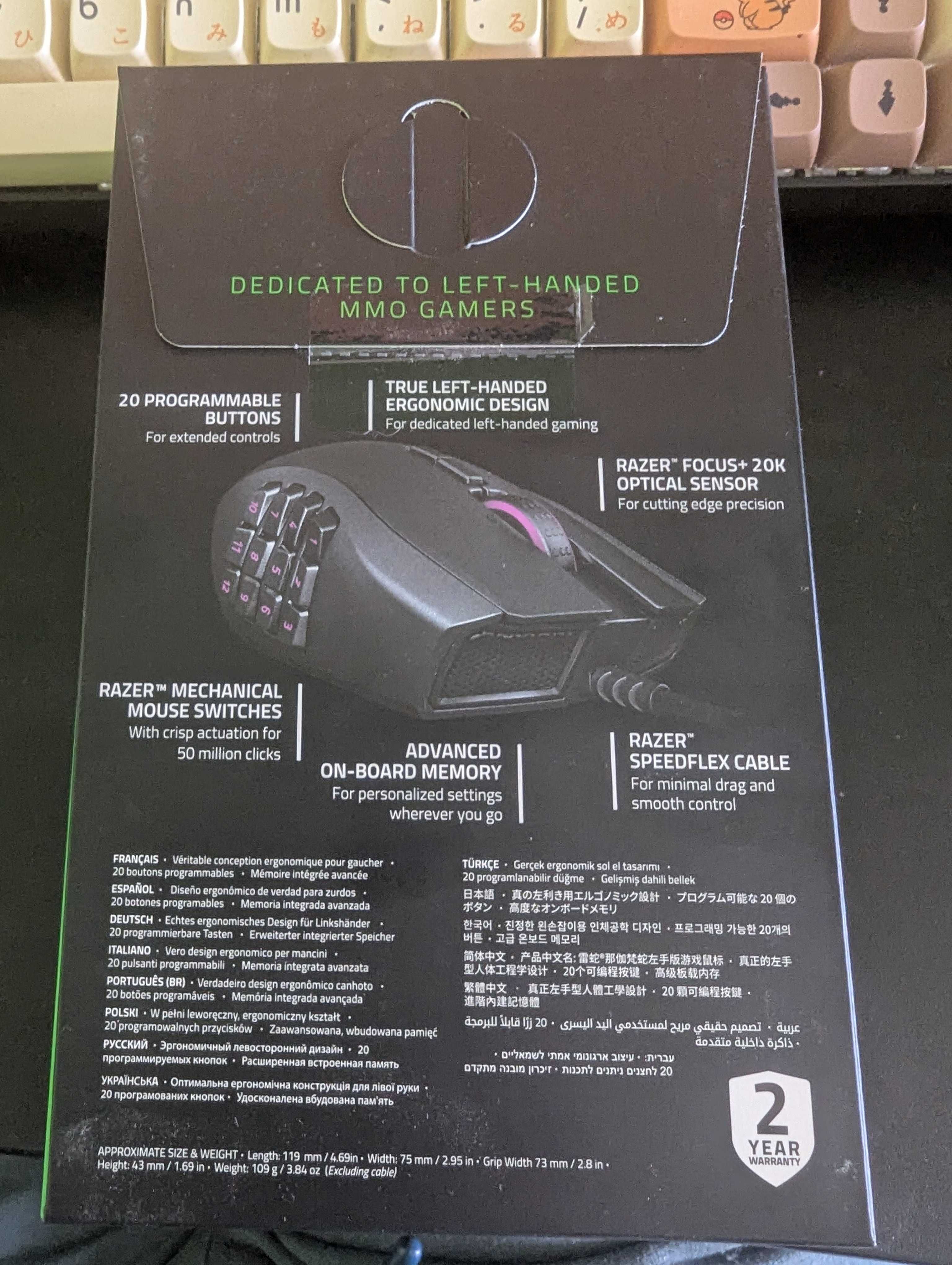 Razer Naga Left-Handed Edition – Nowa, Fabrycznie Zapakowana